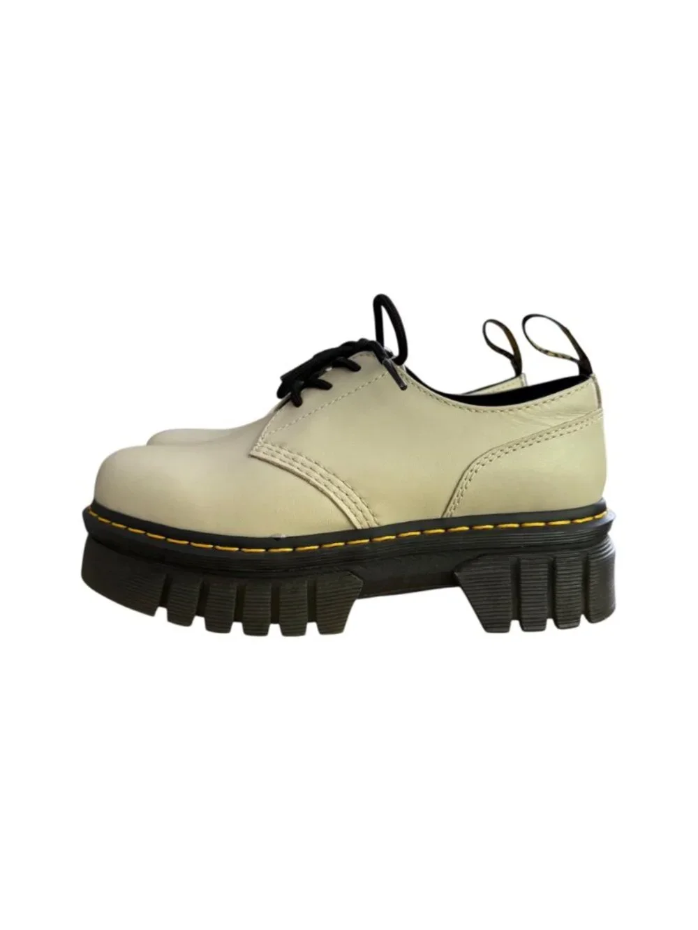 Dr Martens Goth Punk Cyber Audrick 3-Eye Lace Up Oxford Derby Shoes Taupe 8 EU39